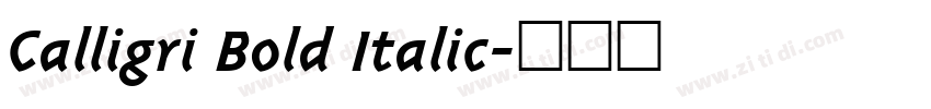 Calligri Bold Italic字体转换
